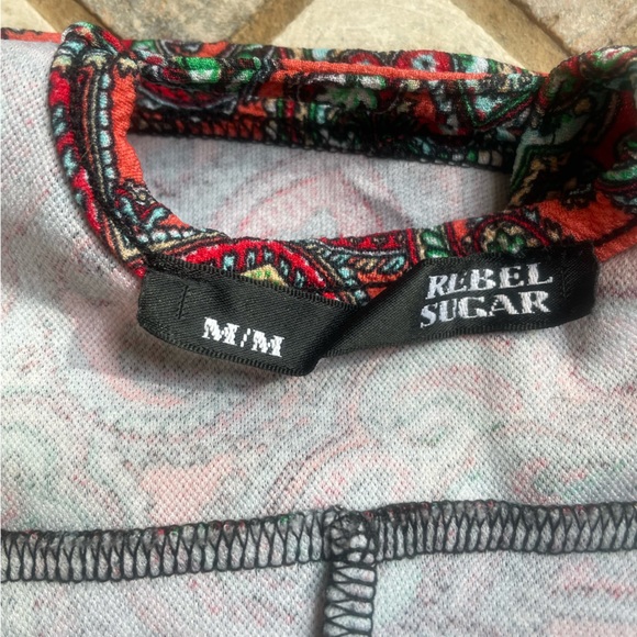 Rebel Sugar Paisley Boho Print Mini Dress/Tunic - Picture 6 of 8